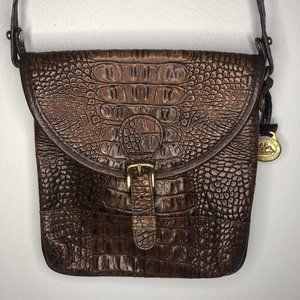 Brahmin Croc Leather Crossbody Bag - Vintage